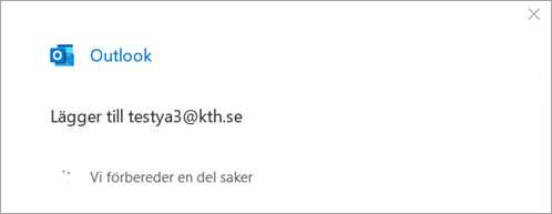 Appen förberder saker i bakgrunden.