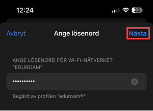 eduroam-lösenord