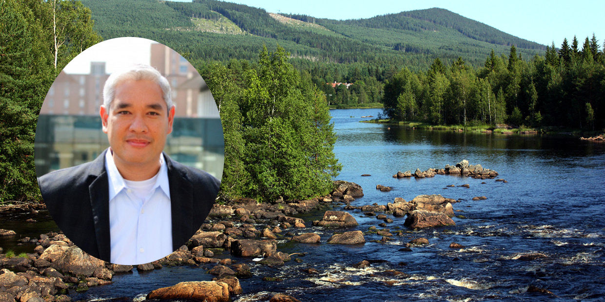 M Bayani Cardenas' photo with the river Ljusnan in the background