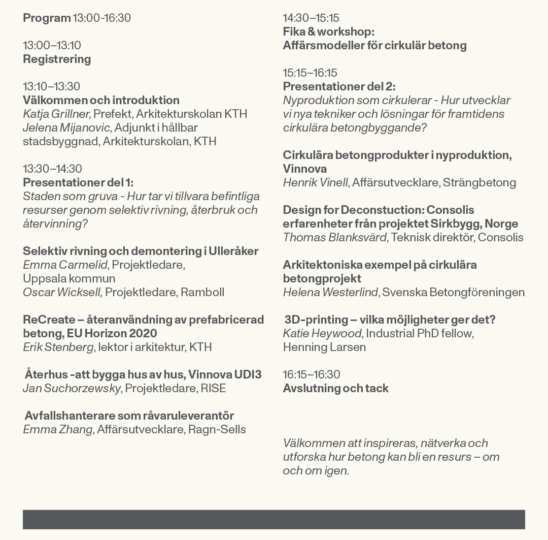 Ett programliv, program